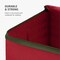 Christmas Ornament Storage Box with Dual Zipper Closure - Box Contributes Slots for 64 Holiday Ornaments 3-Inch, Xmas Decorations Accessories, Made of Nonwoven Tear-Proof Material, Red